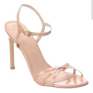 Stuart Weitzman Darla Strappy Sandal-Beige Leather